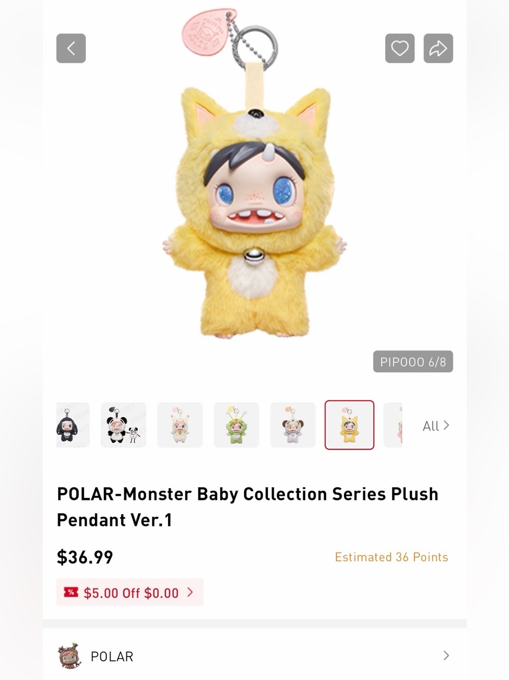 POP MART Polar Monster Baby Plush Pendant – Pipooo